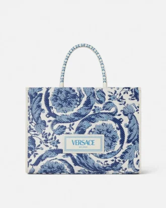 Athena stor raffia-veske