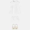 Babybrodert kjolesett i bomullspoplin