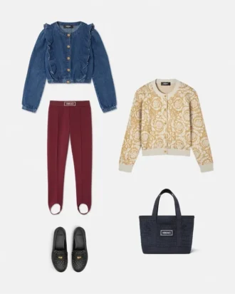 Jacquard Milano-Stitch leggings for barn