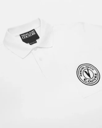 Brodert V-Emblem-poloskjorte