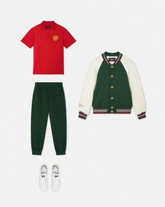 Broderte joggebukse i bomullsjersey for barn