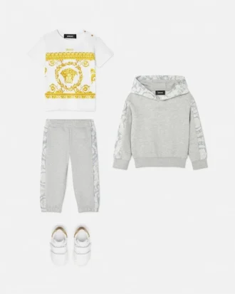 Sweatpants i bomullsjersey med trykk for barn