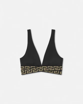Jacquard-bikinitopp med trekant