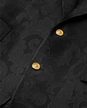 Jacquard-blazer i ullblanding