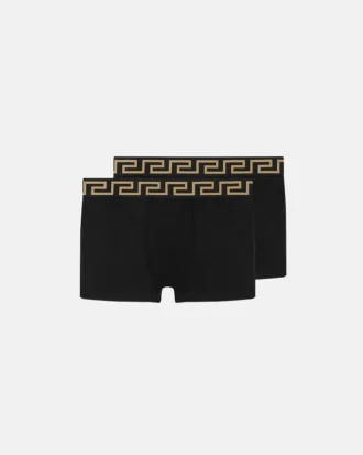 Jacquard-bomullsjersey-badeshorts for barn, 2-pakning