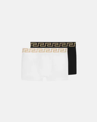Jacquard-bomullsjersey-badeshorts for barn, 2-pakning