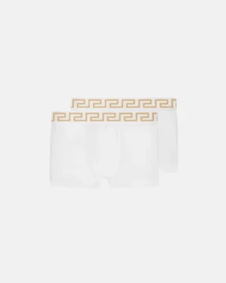 Jacquard-bomullsjersey-badeshorts for barn, 2-pakning