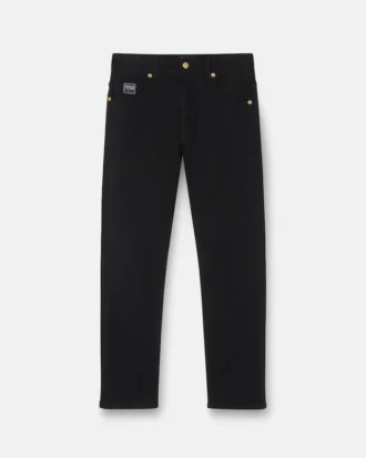 Jeans med brodert logo