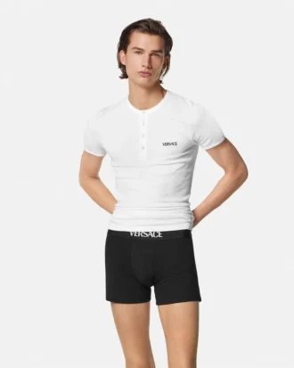 Lange shorts i bomullsjersey