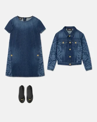 Lasert denimblouson for barn