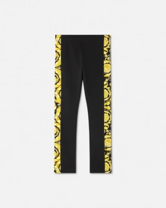 Leggings i bomullsjersey med trykk for barn