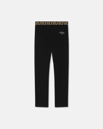 Leggings i stretchbomullsjersey med trykk for barn