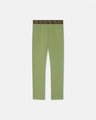 Leggings i stretchbomullsjersey med trykk for barn
