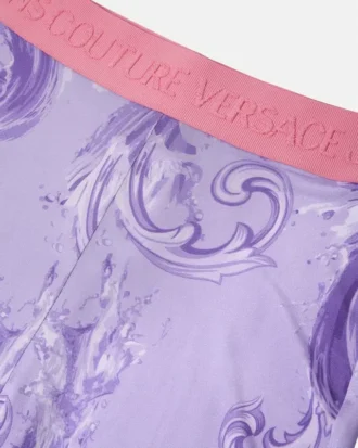 Leggings i trykt viskose med vidde