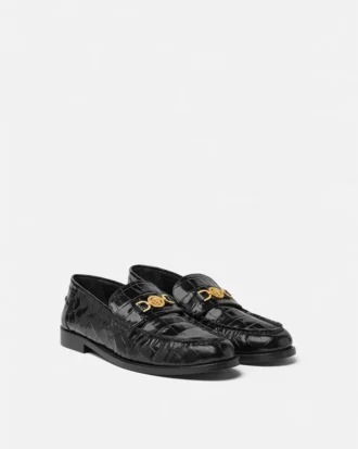 Medusa 95 Croc-Effect Loafers