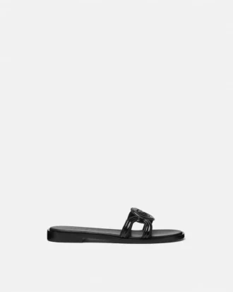 Medusa 95 flate sandaler i lakkskinn