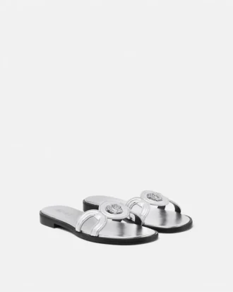 Medusa 95 metalliske flate sandaler