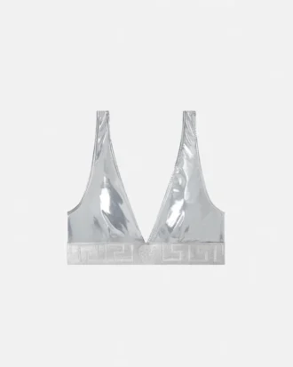 Metallisk trekantbikinitopp