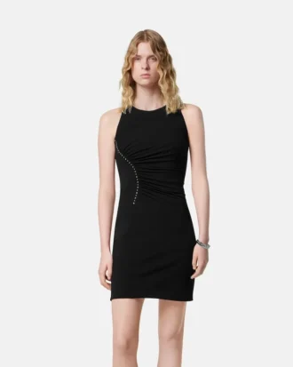 Mini-kjole i stretch-crepe-jersey