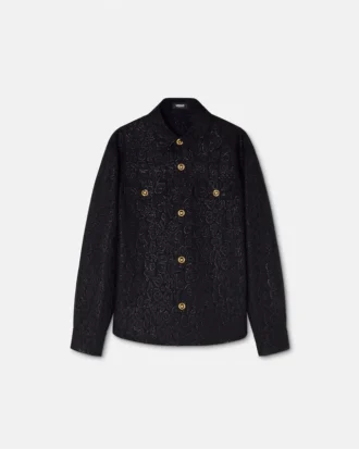 Overskjorte i leopardjacquard