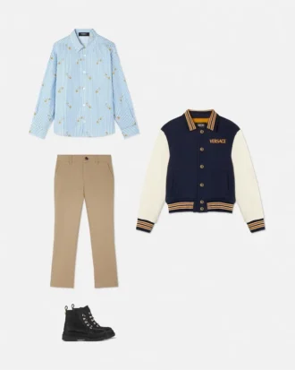 Bomulls-gabardinebukser for barn