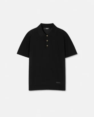 Polo i silke-bomullstrikk