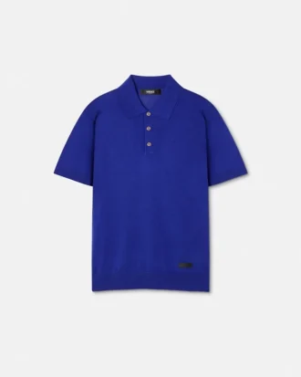 Polo i silke-bomullstrikk