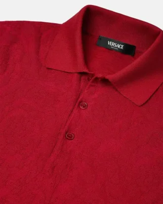 Polo i silke-bomullstrikk