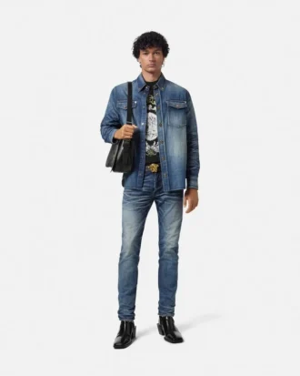 Produsert i Japan Denim-overskjorte