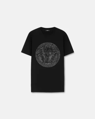 Pyntet slim-fit T-skjorte i bomullsjersey