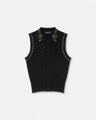 Pyntet vest i kashmirblanding