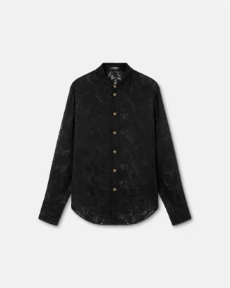 Python-Devoré Silk-Blend Evening Shirt