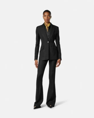 Python-jacquard bukser i ullblanding