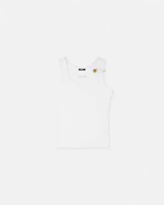 Ribbet tank-top med sikkerhetsnål