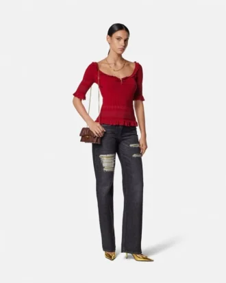 Safety Pin strikket topp