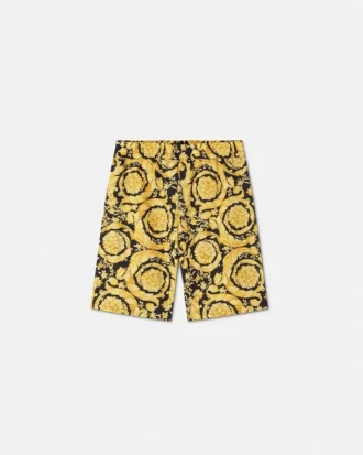 Silketwill-shorts med trykk for barn