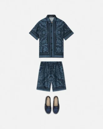 Silketwill-shorts med trykk for barn
