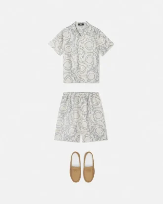 Silketwill-shorts med trykk for barn
