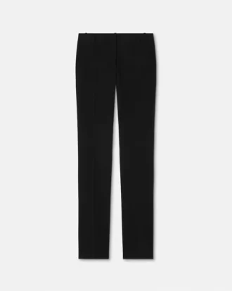 Slim fit-bukse i stretchullgabardin