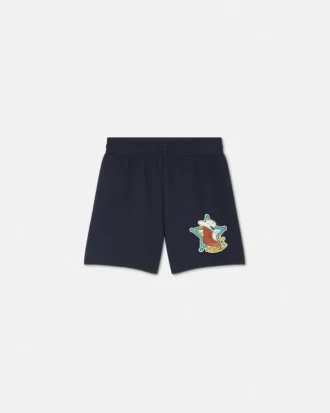 Sweatshorts i bomullsjersey for barn