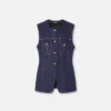 Tettsittende vest i denim