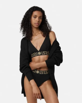 Triangel-bralette i bomullsjersey