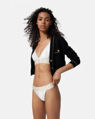 Triangel-bralette i bomullsjersey