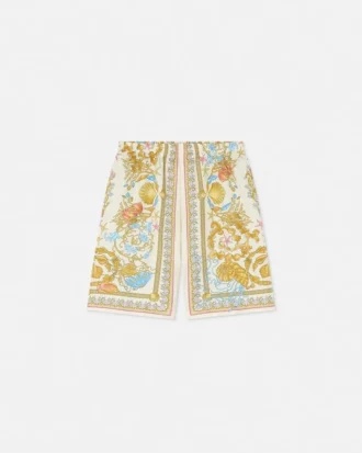 Underwater Barocco Silk shorts for barn